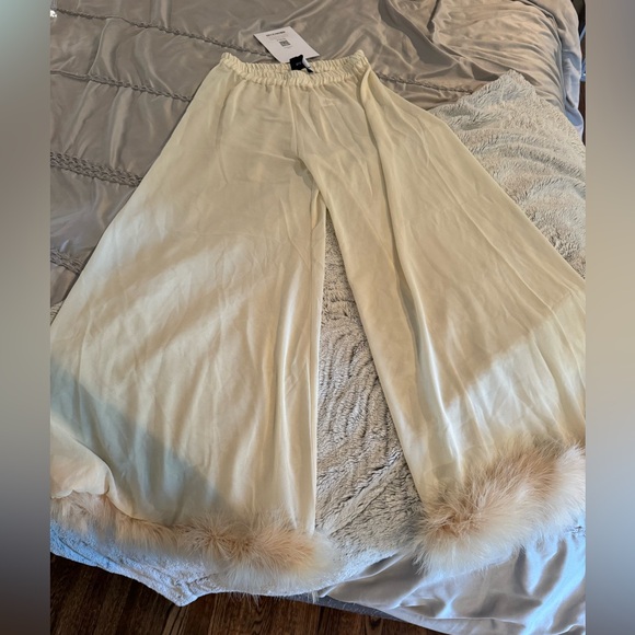 Sleeper Fluffy You Sheer Wide Leg Pants NWT - Picture 6 of 11